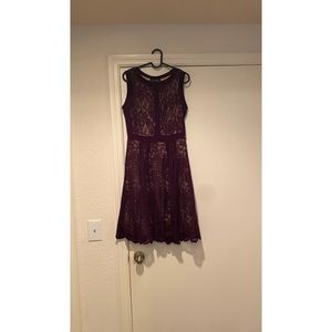 ❤️❤️ Purple Nude Lace Fit n Flare Dress